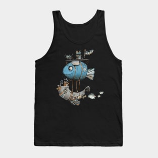 A robot-fish-zeppelin Tank Top